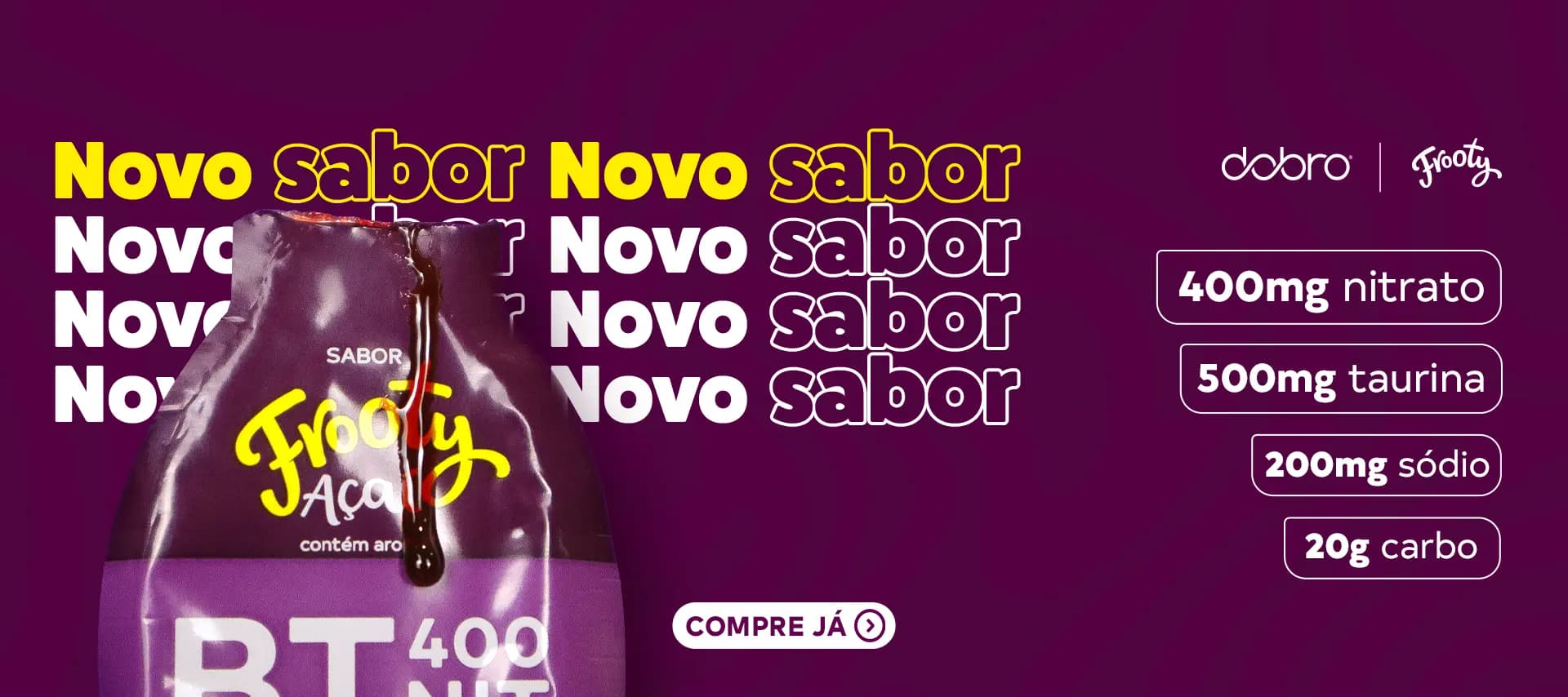 Banner BT 400 nitrato gel sabor frooty acai